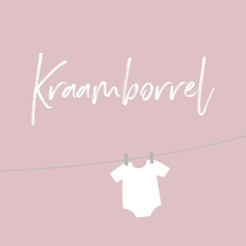 Kraamborrel uitnodiging meisje rompertje
