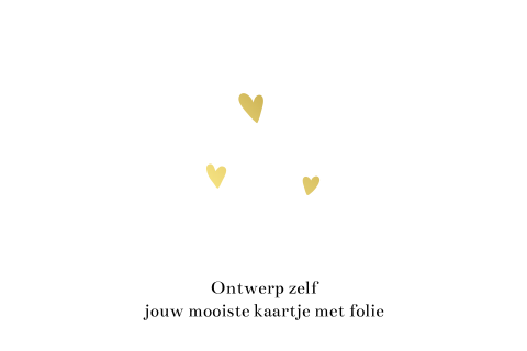 Ontwerp zelf een dubbele kaart met folie
