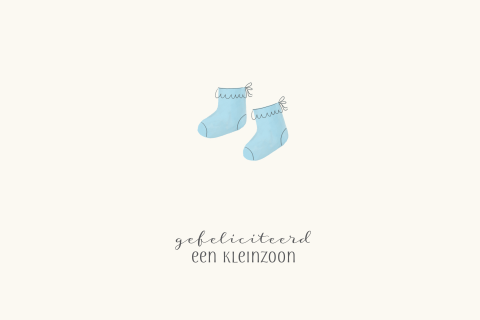 Gefeliciteerd een kleinzoon babysokjes blauw