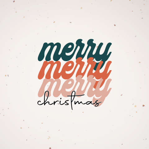 Duurzaam kerstkaartje Merry Christmas
