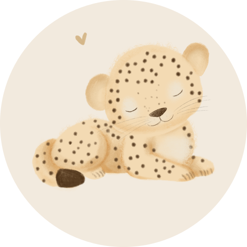 Sluitzegel geboorte lief luipaard welpje
