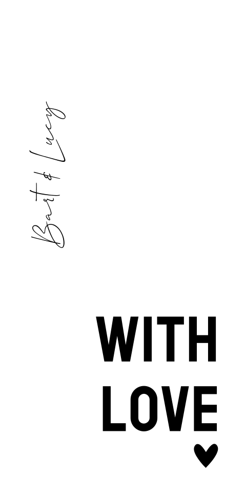 minimalistisch label kerstcadeautjes with love  | 18 stuks