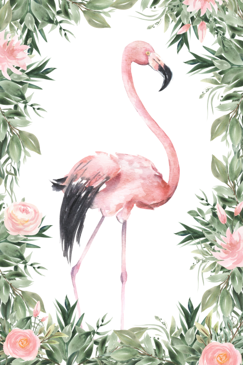 Geboortekaartje meisje met flamingo