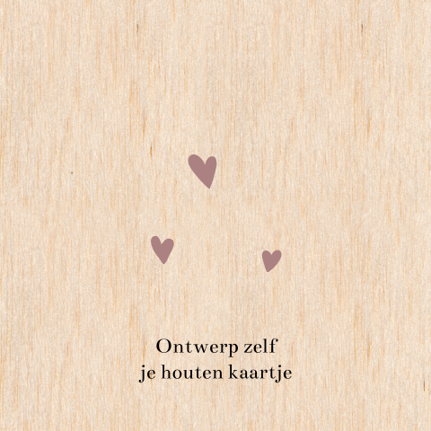 Ontwerp zelf je houten kaartje - vierkant formaat