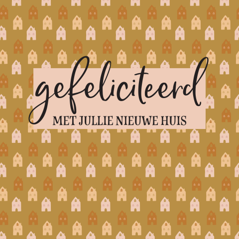 Wenskaart Gefeliciteerd met jullie nieuwe huis