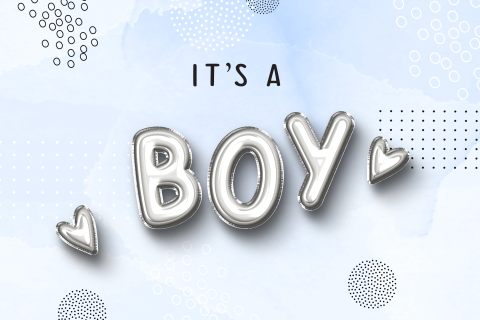 Felicitatie geboorte zoon - It's a boy