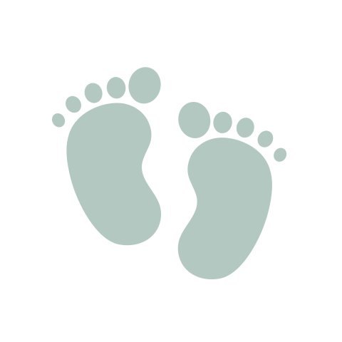 Sluitzegel geboorte babyvoetjes groen voor jongen of meisje