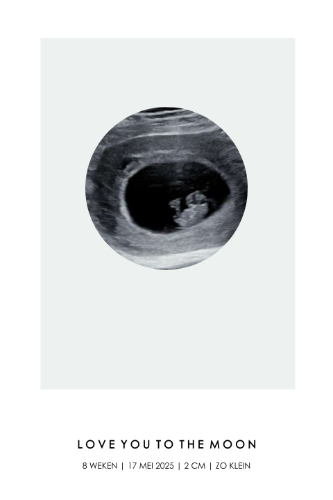 Poster met foto van jouw echo