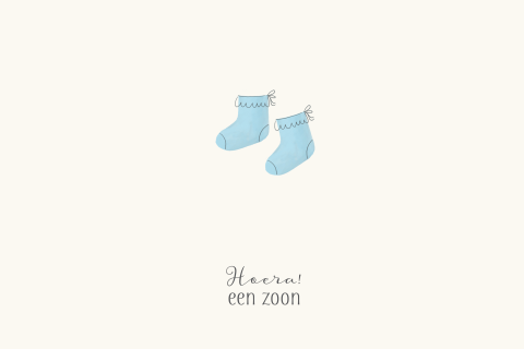 Gefeliciteerd een zoon babysokjes blauw