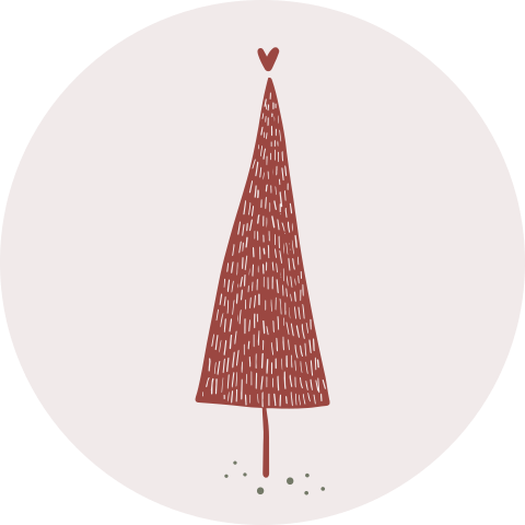 kerst sluitzegel kerstboom hartje