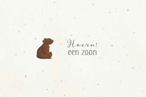 Kaart gefeliciteerd een zoon met lief beertje
