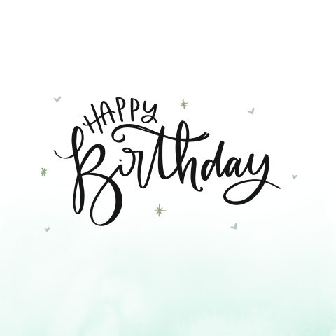Verjaardagskaart Happy Birthday