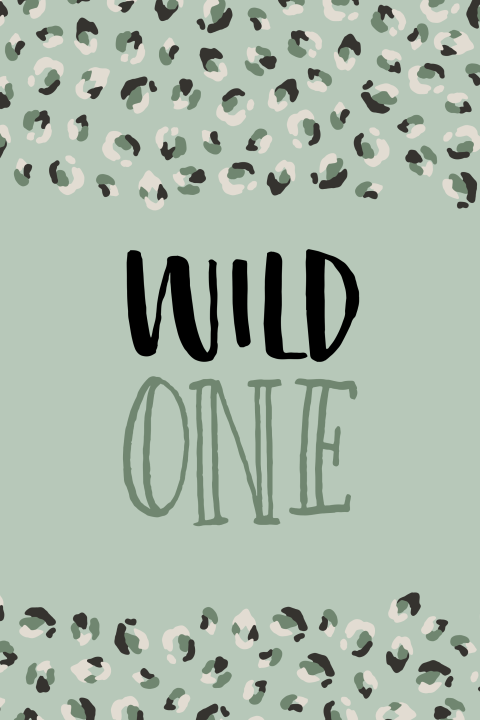 Eerste verjaardag Wild One panterprint