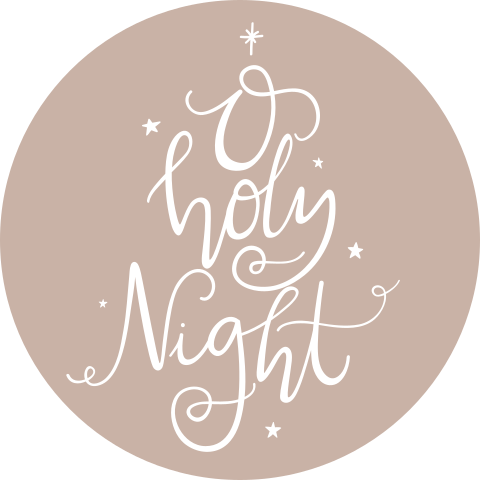 kerst sticker Oh holy night