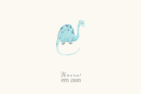 Gefeliciteerd een zoon dino blauw