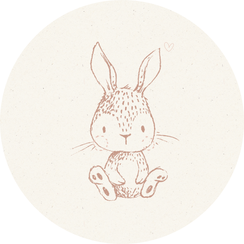 Sluitzegel geboortekaartje lief konijntje