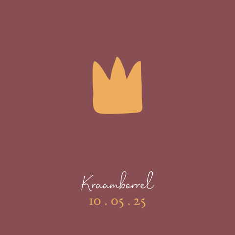 Kraamborrelkaartje met kroontje