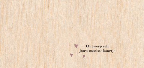 Zelf een houten kaartje ontwerpen | liggend formaat