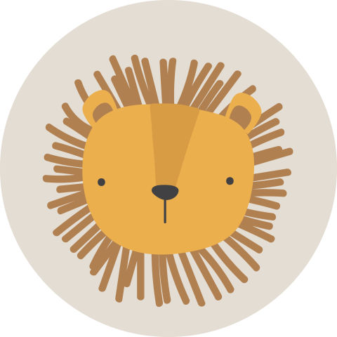 Sluitzegel geboortekaartje leeuwtje