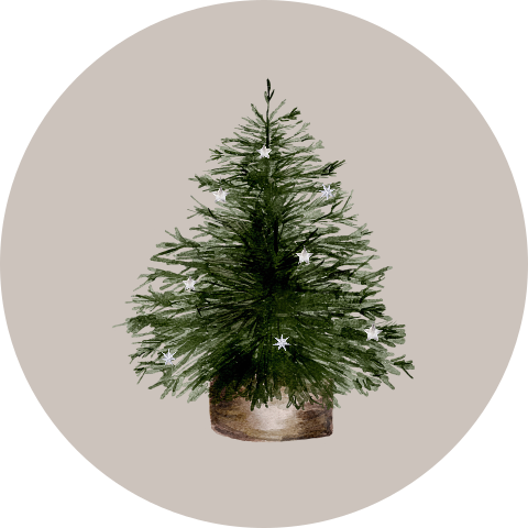 sticker kerstboom met sterren