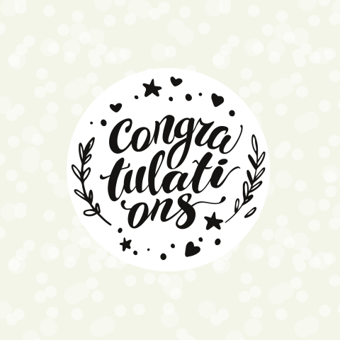Vrolijke wenskaart - Congratulations