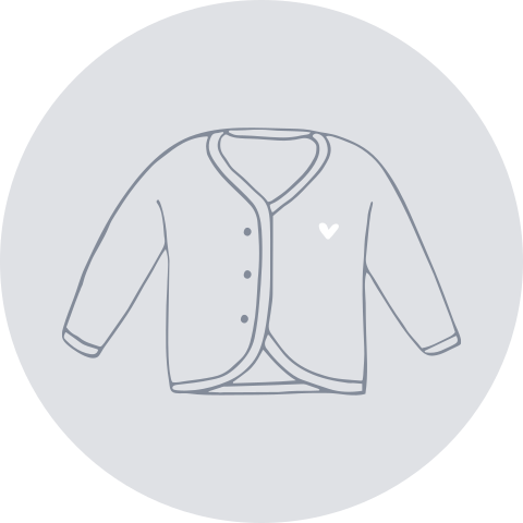 Schattige sluitzegel voor geboorte jongen vestje blauw