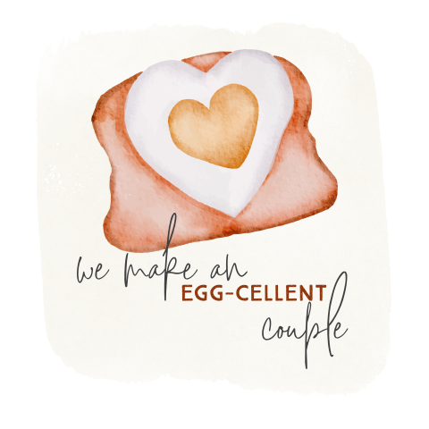 Valentijnskaart egg-cellent couple