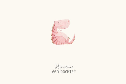 Gefeliciteerd een dochter dino roze