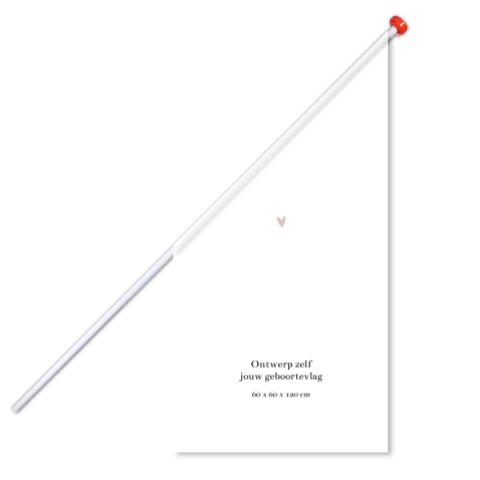 Ontwerp je eigen geboortevlag | 60 x 60 x 120 cm
