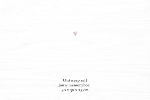 Grote witte memorybox zelf ontwerpen | 40 × 30 cm