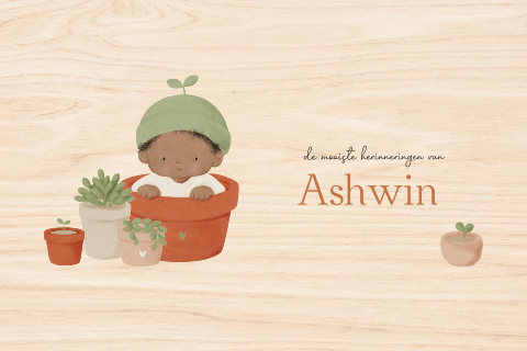 Memorybox kleine spruit met naam