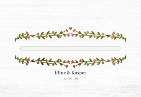 Botanische enveloppendoos met watercolour bloemenrand