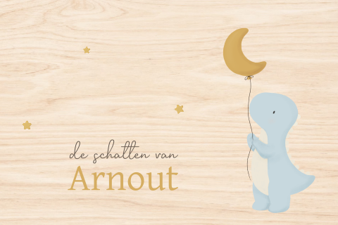 Memorybox dinosaurus met maanballon