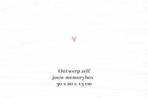 Witte memorybox zelf ontwerpen | 30 × 20 cm