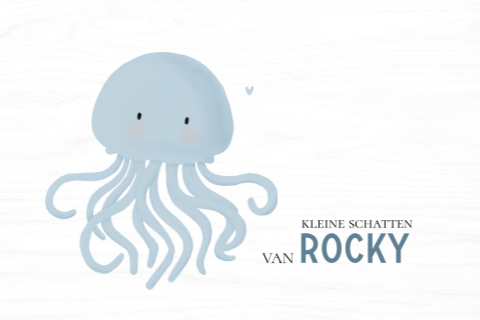 Memorybox kwalletje blauw met naam