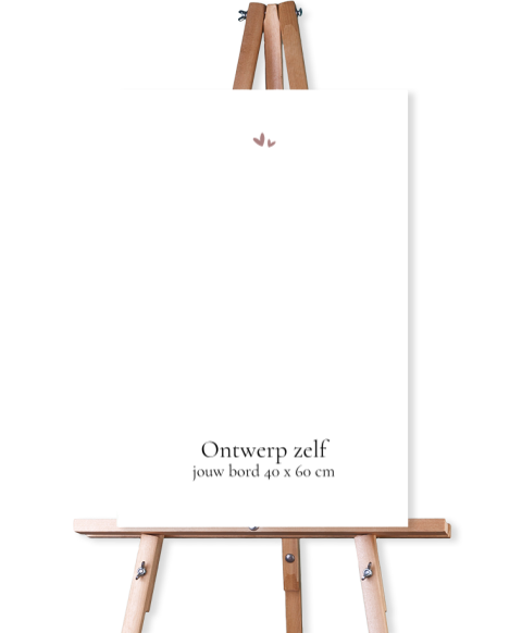 Ontwerp zelf jouw bruiloftsbord staand formaat