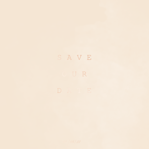 Chique en minimalistische save the date