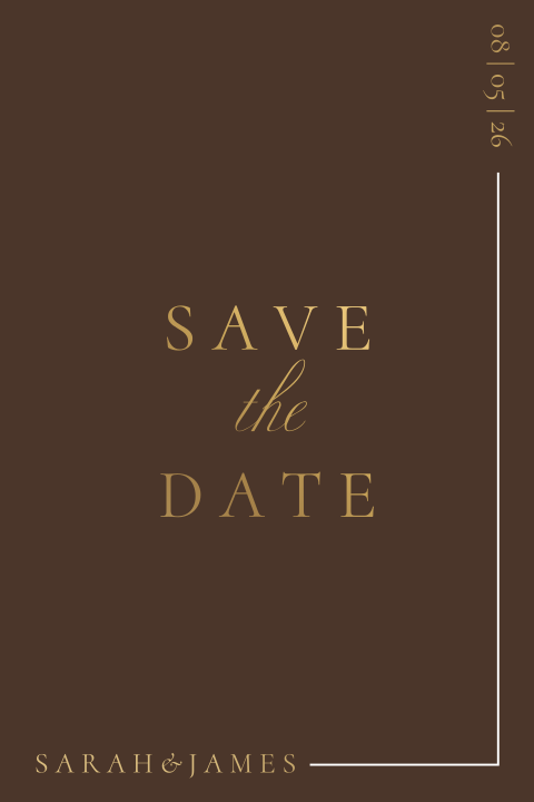 Save the Date - Classic Brown