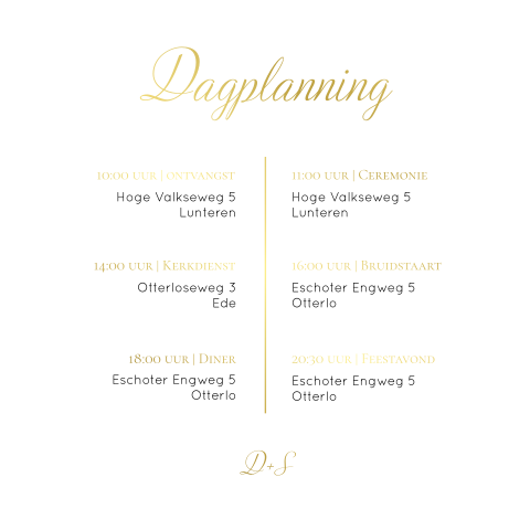 Dagplanning op kalkpapier voor in pocketfold