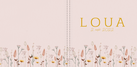 Kraambezoekboek vrolijk bloemen