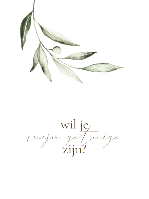 Wijnetiket stand getuige met takje