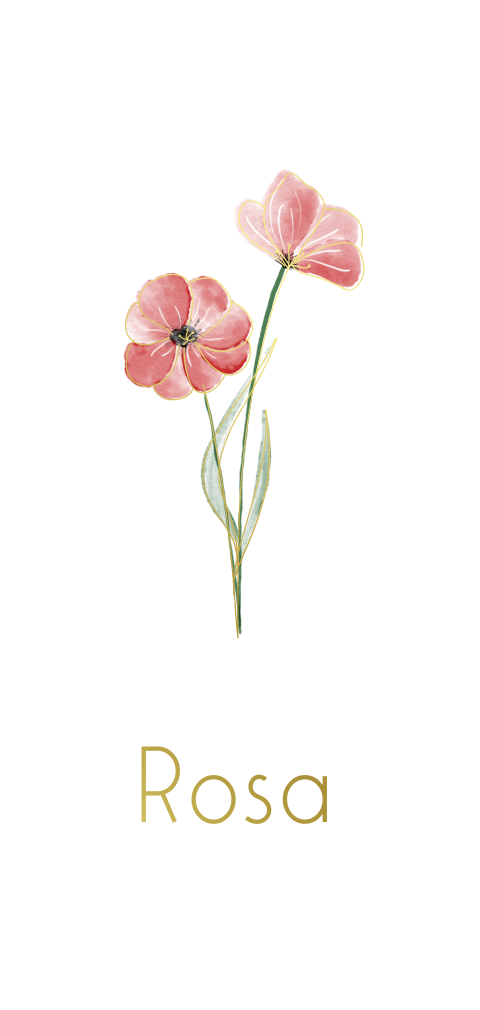 Geboortebloem geboortekaartje augustus- klaproos