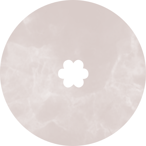 Sluitzegel marmerlook oudroze bloemetje