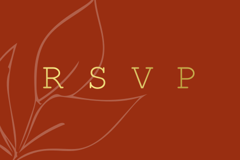 RSVP kaartje bordeauxrood