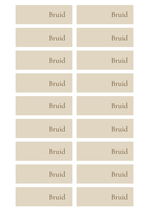 Naamkaartje zand rechthoekig