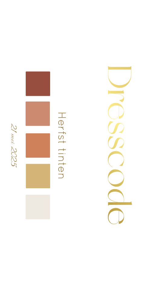 Dresscode kaartje herst tinten