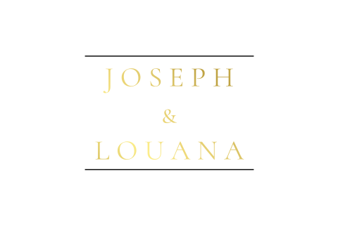 Minimalistisch zwartwit trouwkaartje met goudfolie