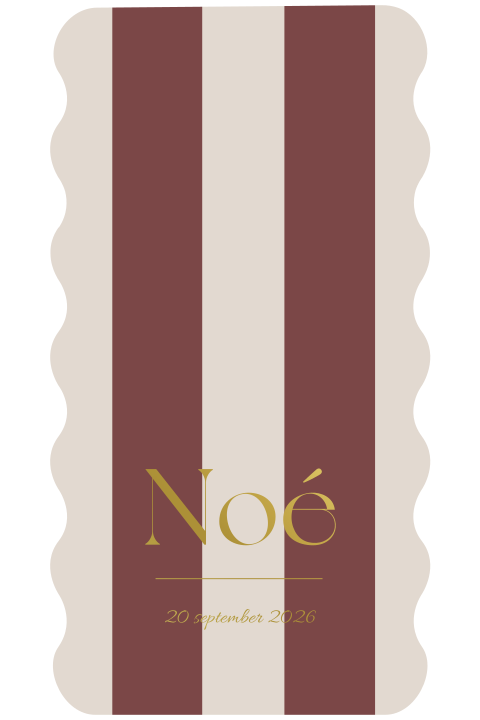 Colorblock geboortekaartje meisje met goudfolie