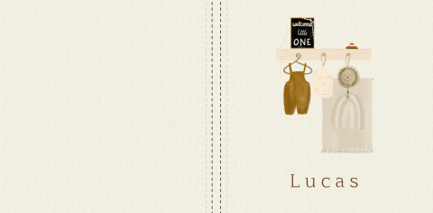 Kraambezoekboek jongen met kleding