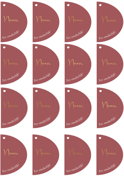 Halve boog naamkaartjes